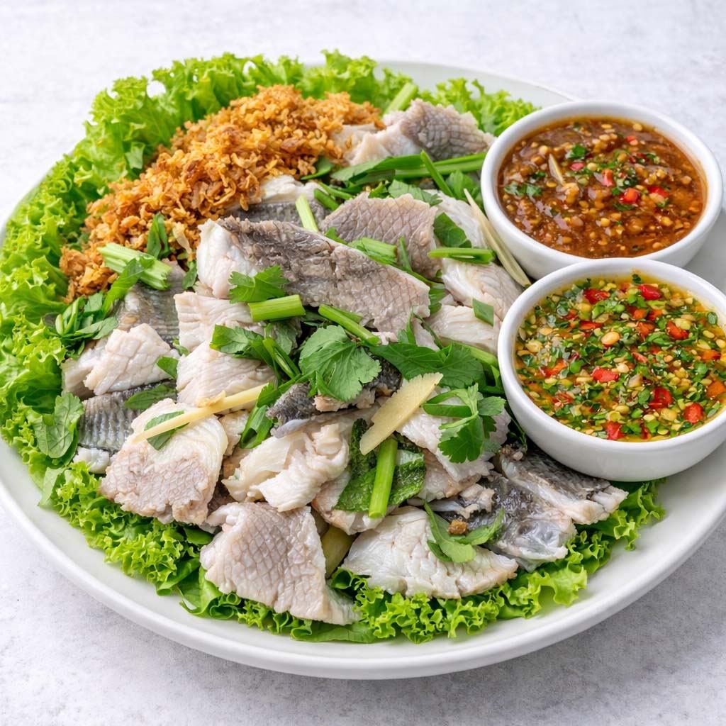 ปลากะพงลวกจิ้ม