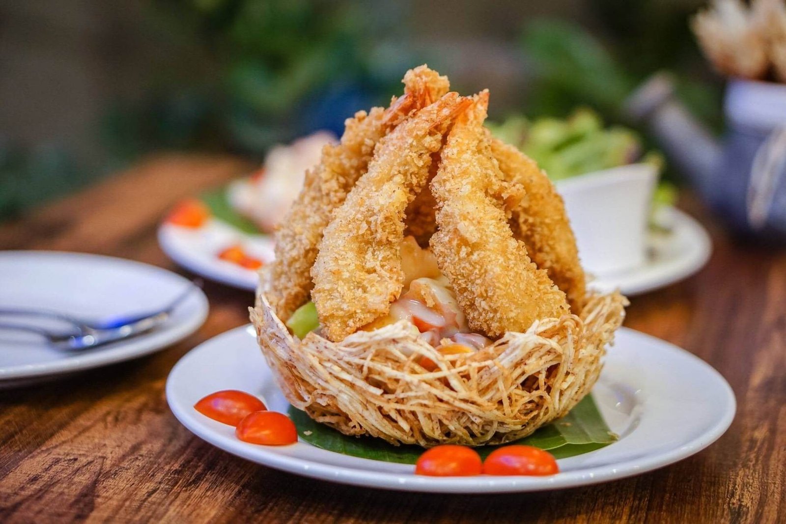 สลัดกุ้งตะกร้าเผือก